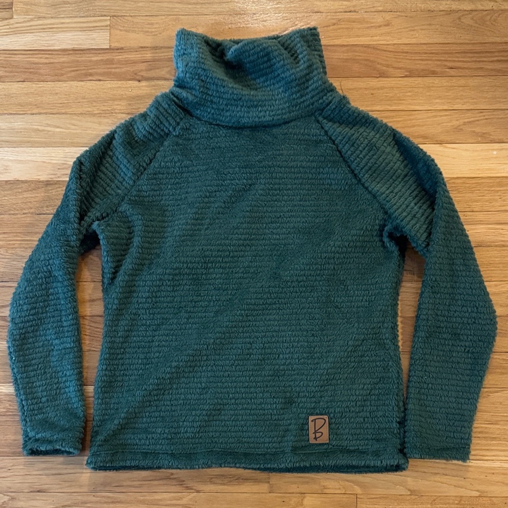 Green Cowl Neck Fleece